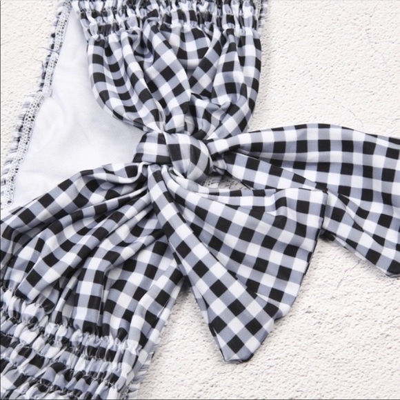 Brand new gingham bandeau and high waisted bottom - Picture 5 of 5